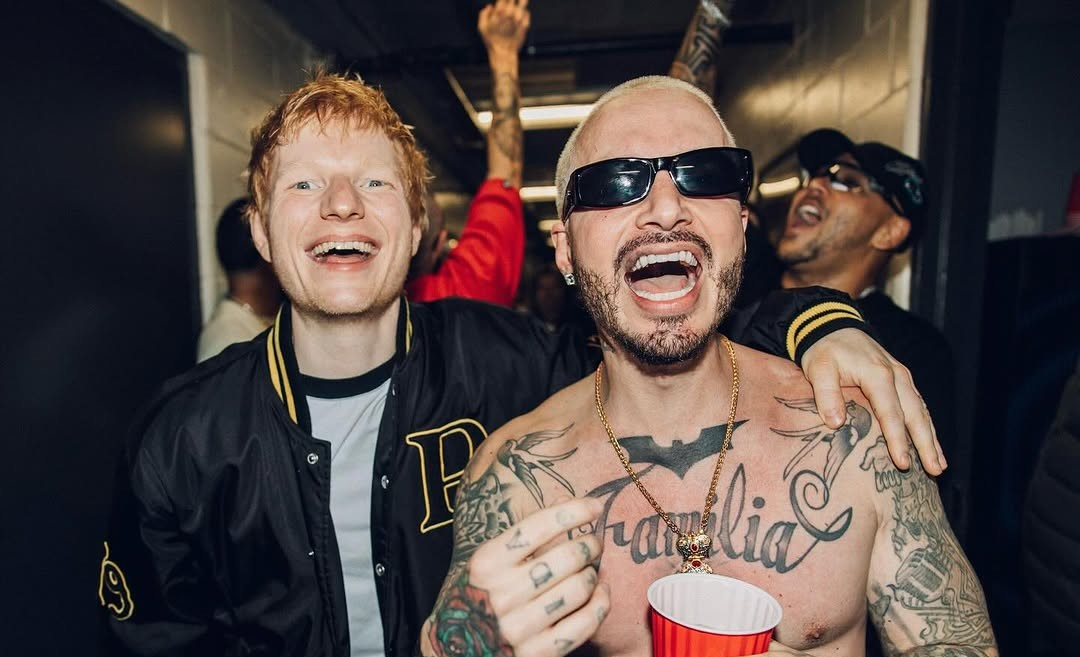 Ed Sheeran sorprende como invitado especial en el concierto de J Balvin en Nueva York