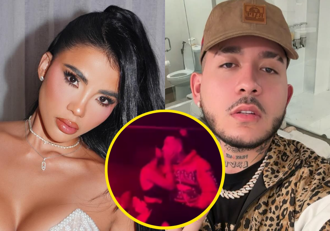 Karina García y Kris R se besan en concierto de Bad Bunny y avivan rumores de romance